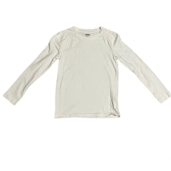 Gymboree Girls White Long Sleeve Shirt Size 5/6