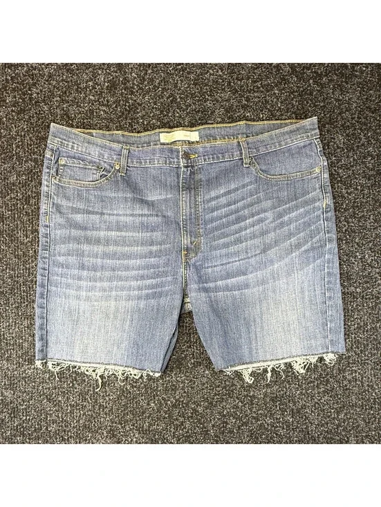 Signature by Levi Strauss & Co. Women’s Straight Mid Rise Denim Cutoff Shorts 24