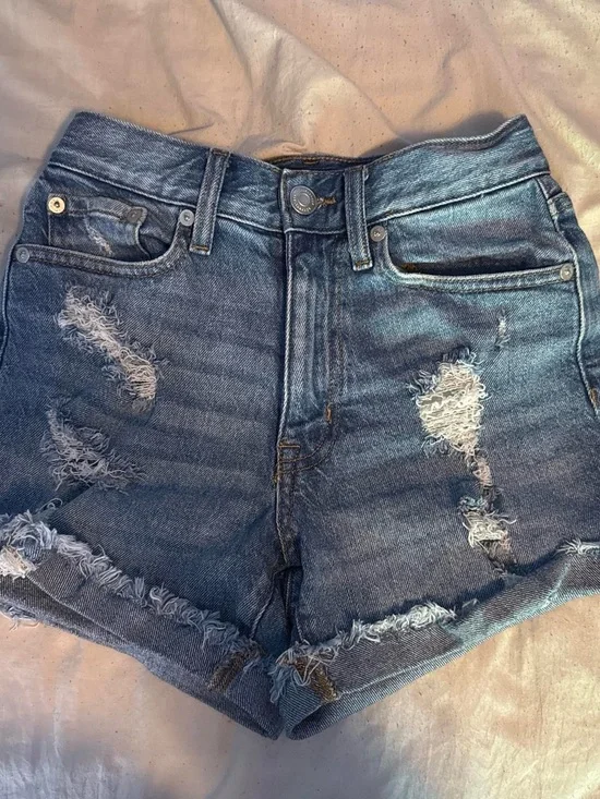 Aeropostale Distressed Blue Denim Shorts