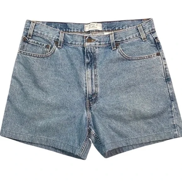 Levi Strauss Signature Relaxed Fit Denim Shorts Light Wash W36 Cotton Blue 90s