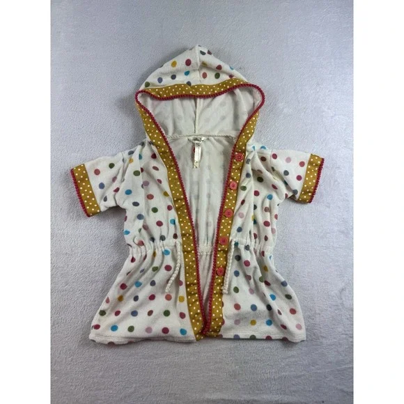 Matilda‎ Jane Terry Cloth Polka Dot Hooded Cover-Up Size 4