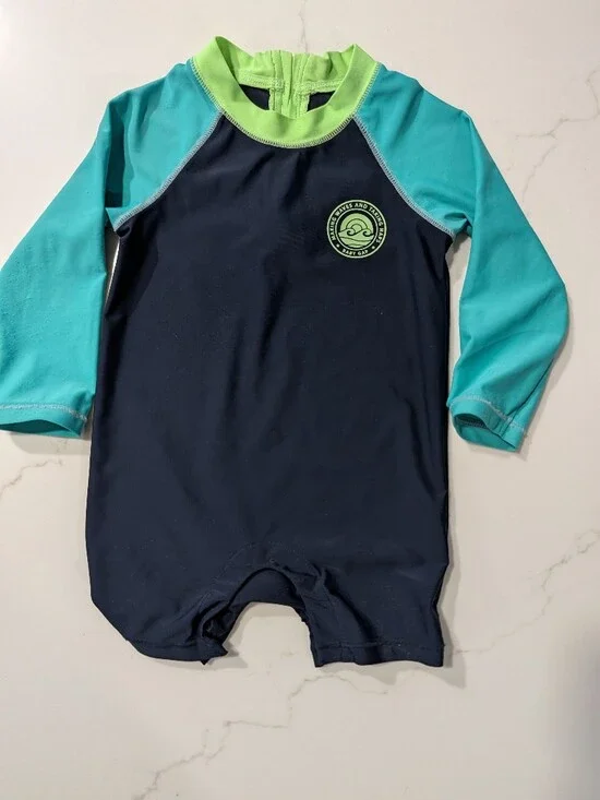 Gap One Piece Swim Suit With Half Back Zipper 18-24mo