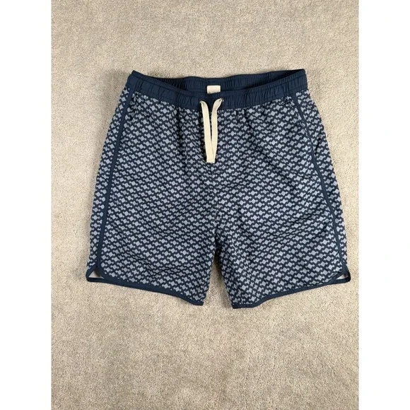 Fair Harbor Kids Boys Size XL (11-12) Anchor Swim Trunks Mist Seaview Lined