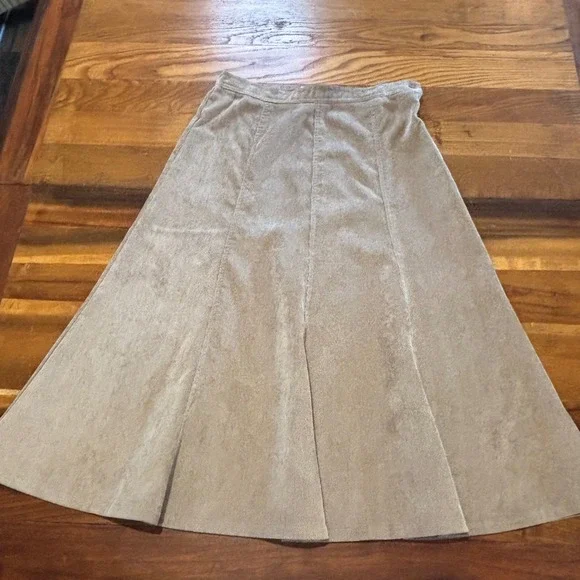 Company Collection Tan Corduroy Midi Skirt Beige A-Line Size 10P Cottagecore