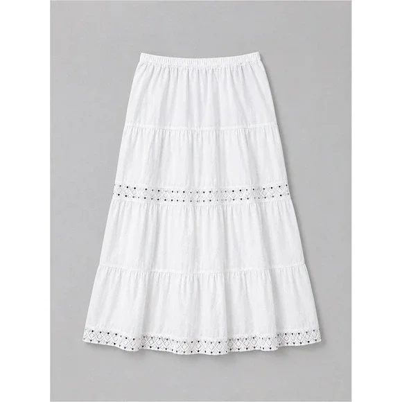 Womens Bohemian Midi Skirt Size 1X Festival Coachella Coastal Cottage Prairie