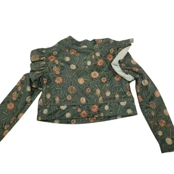 Mia Joy Green Floral Ruffle Rash Guard Long Sleeve Baby‎ Swim Top  Cottage 3
