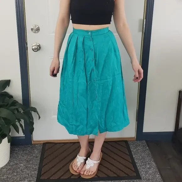Vintage 70s/80s Button Front Skirt‎