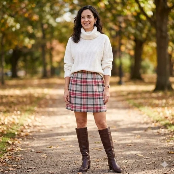 J. Crew Plaid Sidewalk Skirt Women Sz 14‎ (32
