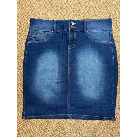 1822 Denim Women Blue Wash Classic Fit Denim Pencil Skirt Size‎ 16