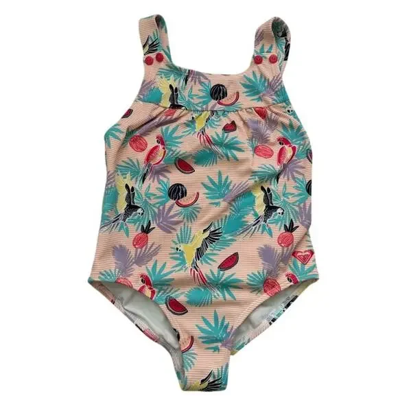 Girls Roxy Tropical One Piece Swimsuit Size 5