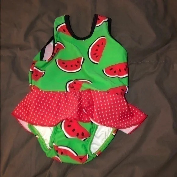 Watermelon bathing suit with built in diaper