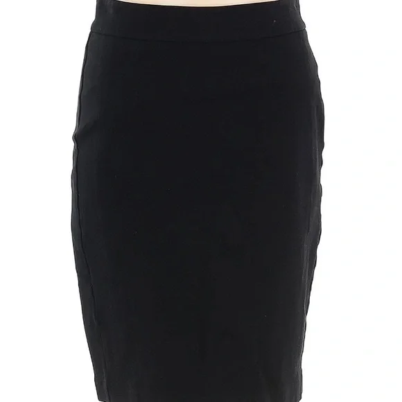 NYDJ Black Ponte Knit Trouser Skirt Back‎ Slit size 4