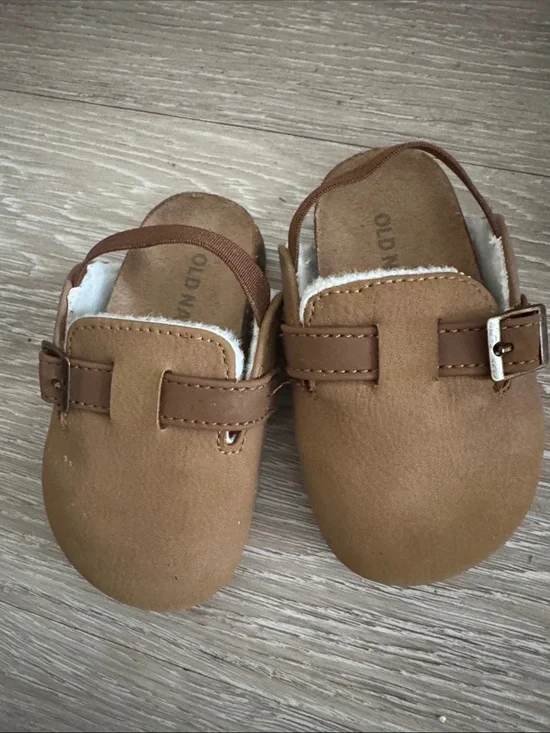 Old Navy Toddler Tan Faux-Suede Slip-On Buckle Shoes