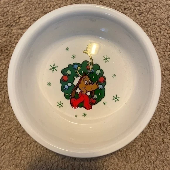 Dr. Seuss The Grinch Naughty/Nice ceramic pet bowl