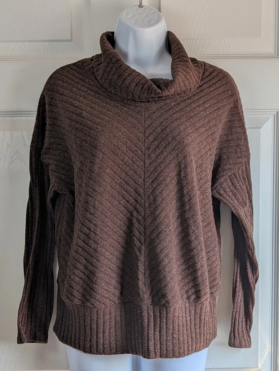 Cozy Brown Cowl Neck Sweater