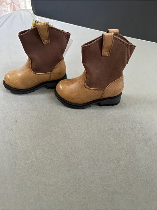 Target Kids Brown Two-Tone Pull-On Western Boots