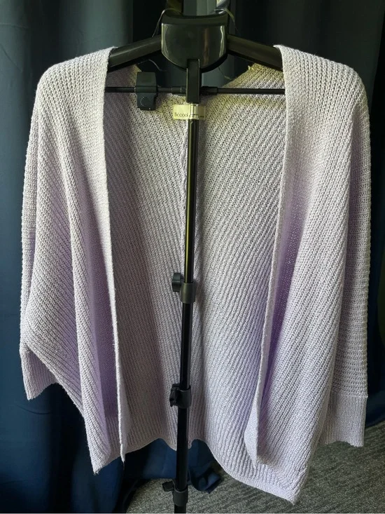 Be Cool Light Purple Size M/L Dolman Sleeve Open Front 3/4 sleeve Caridgan