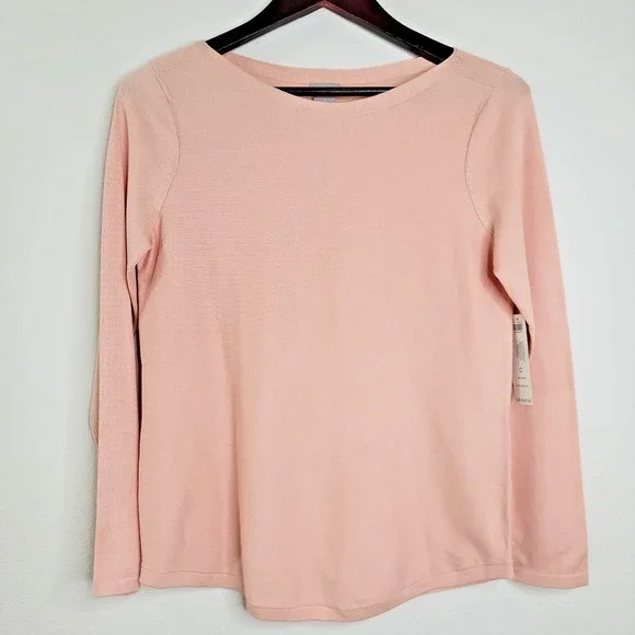 Chicos‎ Womens 0 Small Sweater Peach Long Sleeve Soft Knit Lightweight NWT