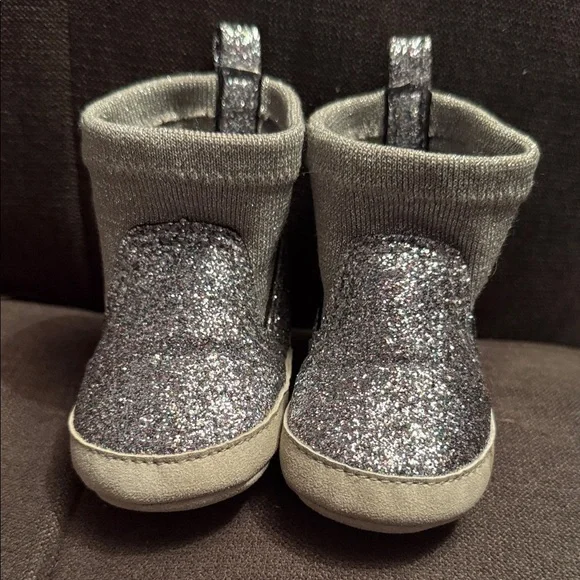 Sparkly Gray Kids Boots
