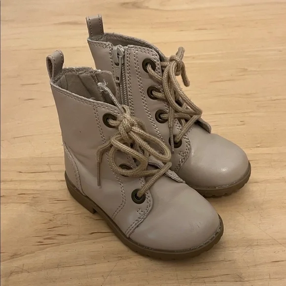 Old Navy Kids Lace-Up Boots - Beige