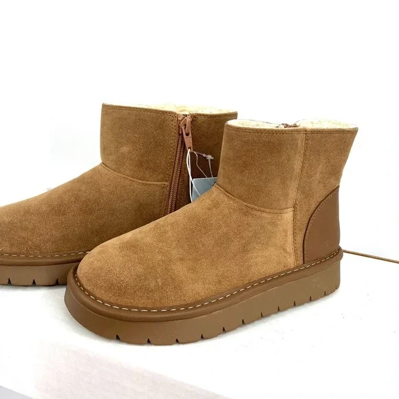 NEW Cat & Jack shearling ankle boots Back to School fall winter cozy 1
