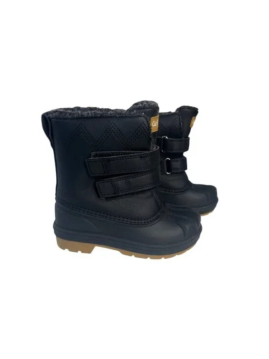 Cat & Jack Winter Snow Boots Faux Fur Lining Kids Size 9 Black