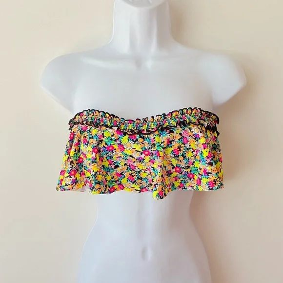 Hobie Multicolored Bandeau‎ Bikini Top ONLY, Size S