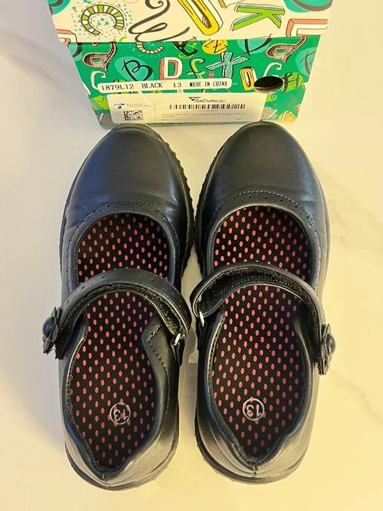 Girl's Mary Jane School Uniform Shoes | Black | Size 13