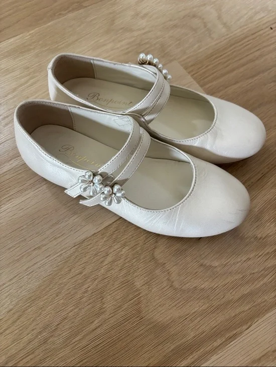 Bonpoint “Baby Tam” Crystal-Embellished Mary Jane Flats for Little Girls