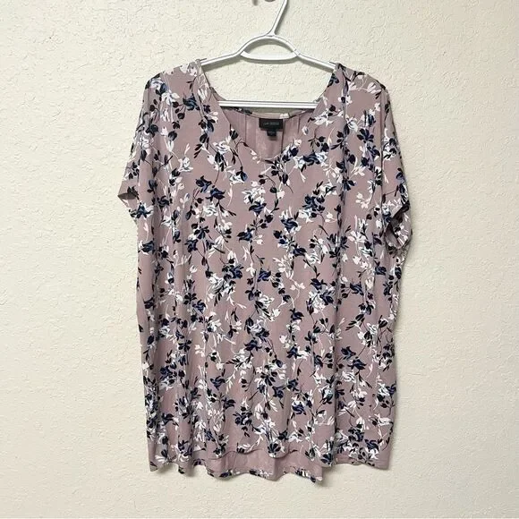 J Jill Top Womens Size S Wearever Collection Floral Stretch Shirt