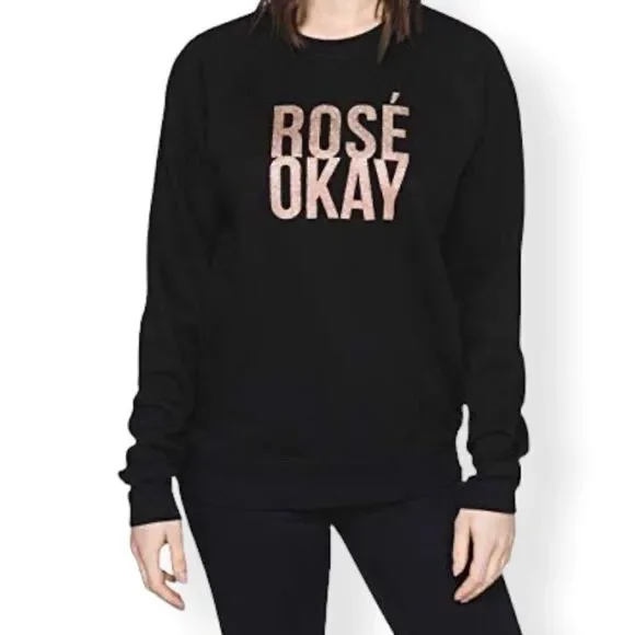 Brunette The Label “Rose Okay” Classic Crewneck Sweatshirt