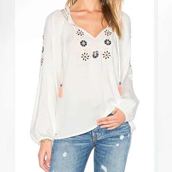 SANCTUARY Freya Boho Blouse in Muslin size L