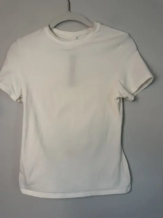 Skims Cotton Jersey Sz M Shirt Sleeve T-shirt Marble NWT