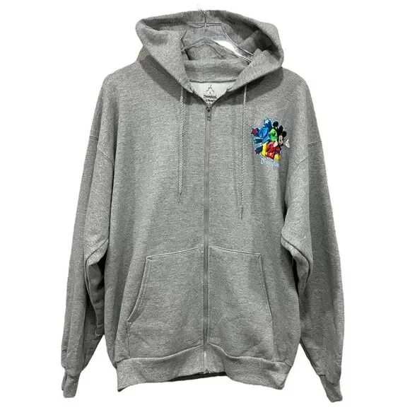 Disneyland Hoodie Full Zip Sweatshirt size L 2012 Mickey‎ and Friends Jacket NWT