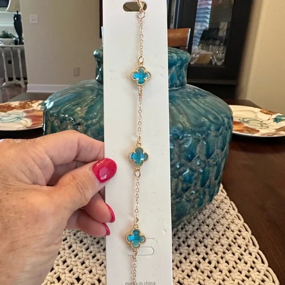 Elegant Gold‎ and Blue Bracelet NWT