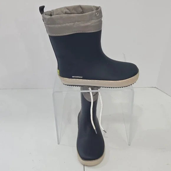 Western Chief Element Navy Waterproof Rain Boots Kids 13 WSC 3043 Fleece Lined