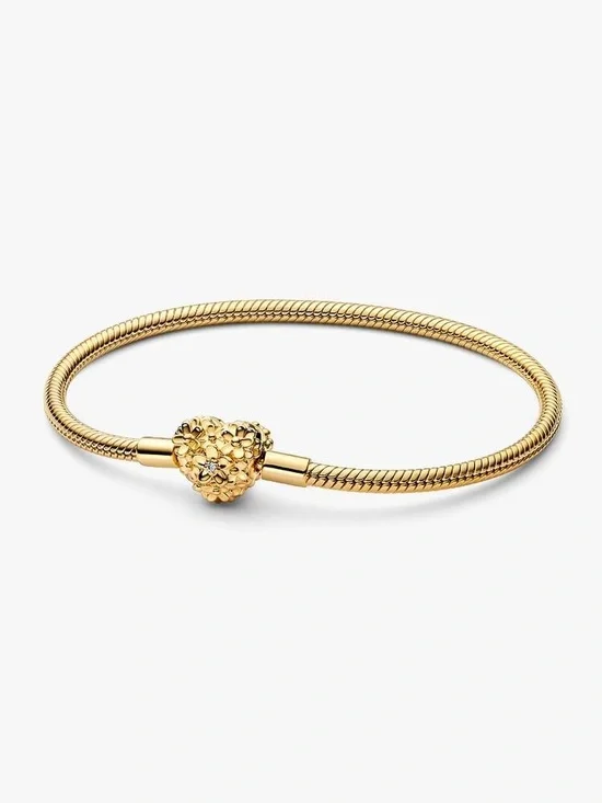 Pandora My Pandora Daisy Heart Clasp Snake Chain Bracelet