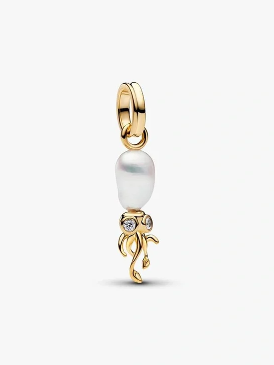 Pandora Treated Freshwater Cultured Baroque Pearl Squid Dangle Charm