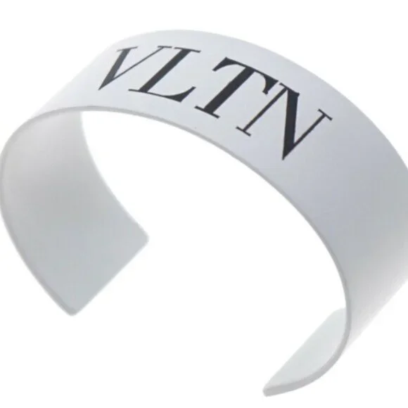 VALENTINO GARAVANI Logo print enamel cuff