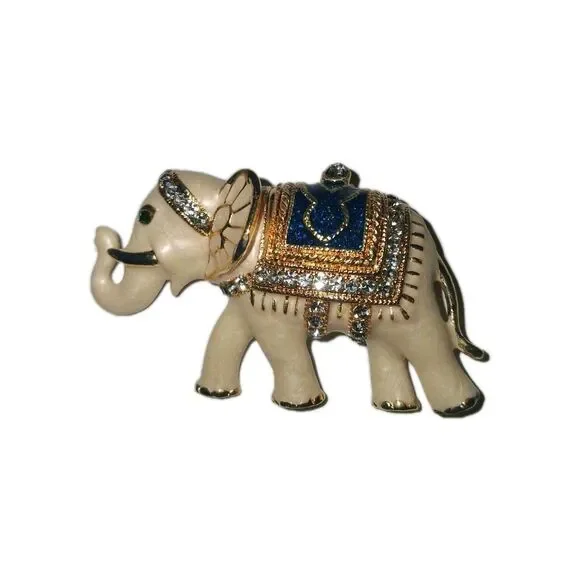 Vintage Women's Colorful‎ Rhinestone Elephant Pin Brooch Fashion Jewelry
