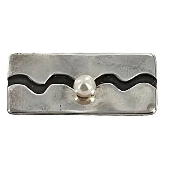 1987 sterling silver and pearl E.J.Walters brooch.