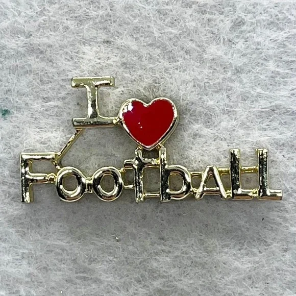 🔮 5/$25‎ Vintage I Love Football Pin