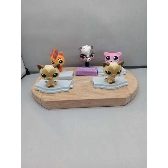 2 SHORTHAIR CAT&3 Others #McDonalds - Authentic Littlest Pet Shop -‎ Hasbro LPS