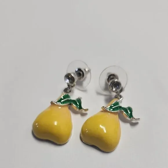 Yellow Pear Shaped Earrings