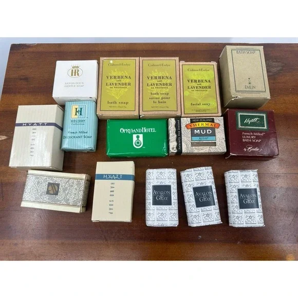 Vintage Lot of 15 Hotel Motel Resort Travel Size‎ Mini Bar Bath Soaps