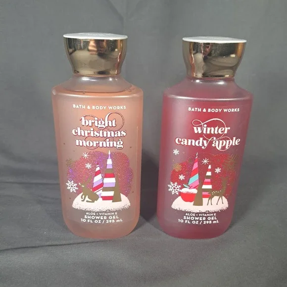 Bath‎ & Body Works Holiday Shower Gel Set Winter Candy Apple Christmas Morning