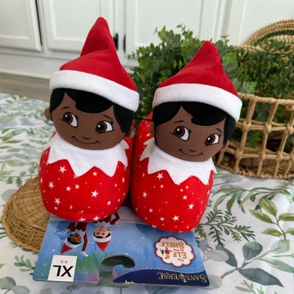 New Elf on the Shelf Holiday Christmas Character Slippers Girls size XL (4-5)