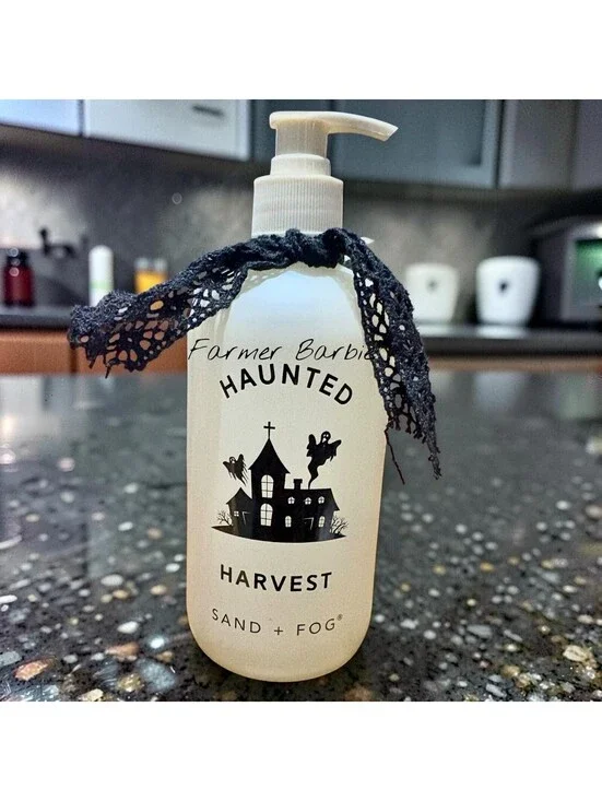 SAND + FOG Haunted Harvest Hand Soap, 15.7 fl oz Crochet Ribbon NEW