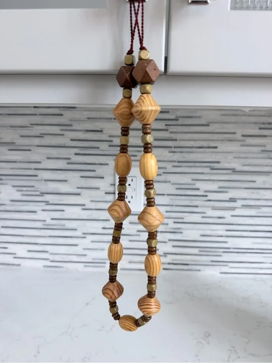 Vintage Handcrafted Wooden Beaded body massager-Handheld roller massage tool