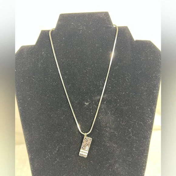 Christian Dior CD Logo No. 2 Monogram Pendant Snake Chain Necklace